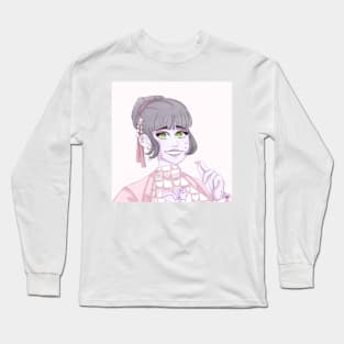 Anime Girl Pixal Long Sleeve T-Shirt